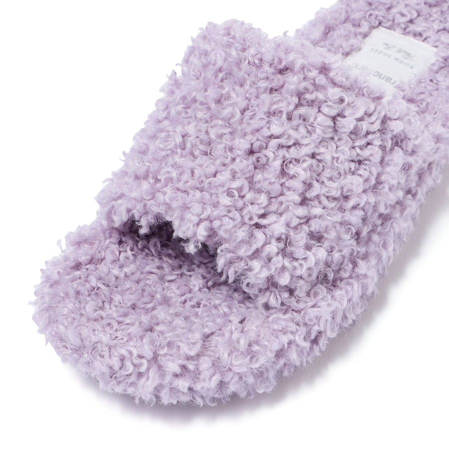 プードルボア ルームシューズ パープル