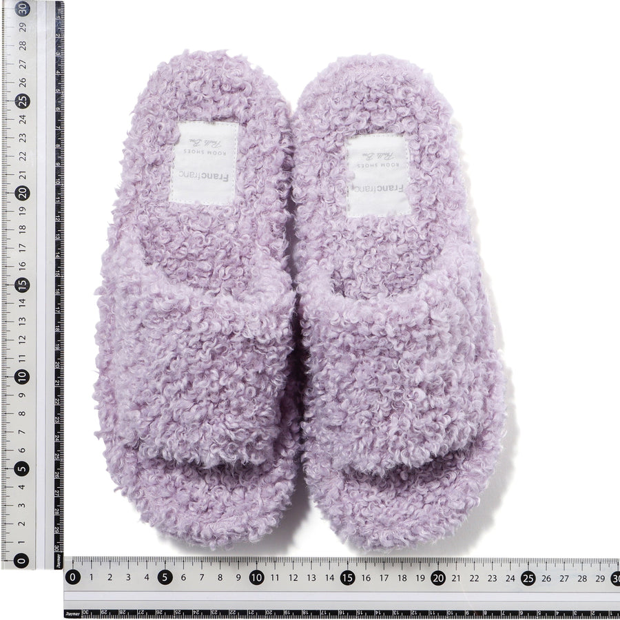 プードルボア ルームシューズ パープル