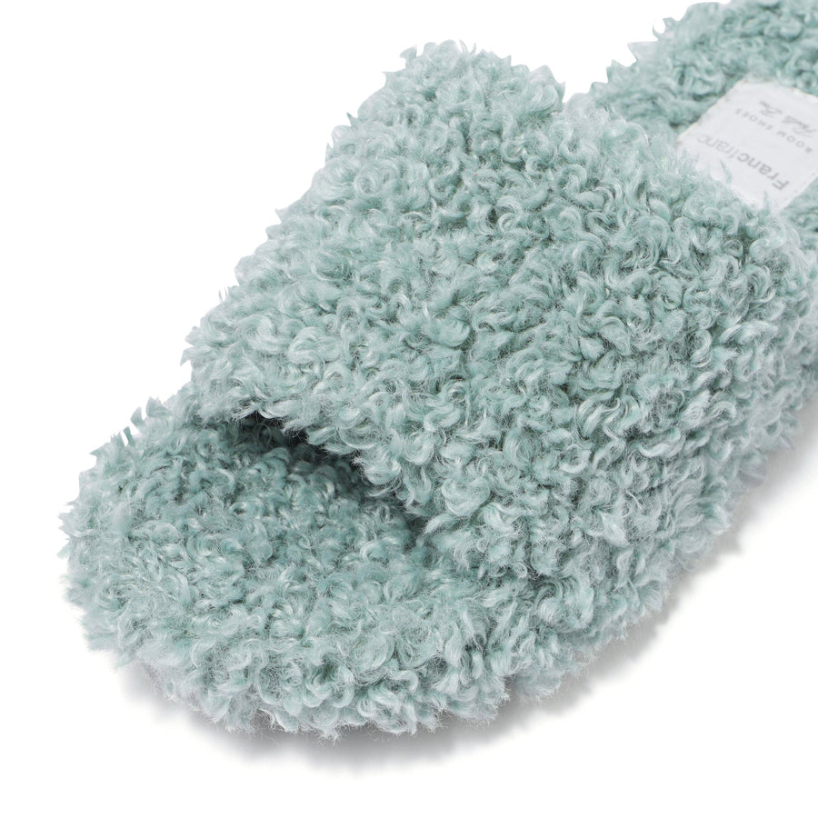 プードルボア ルームシューズ グリーン