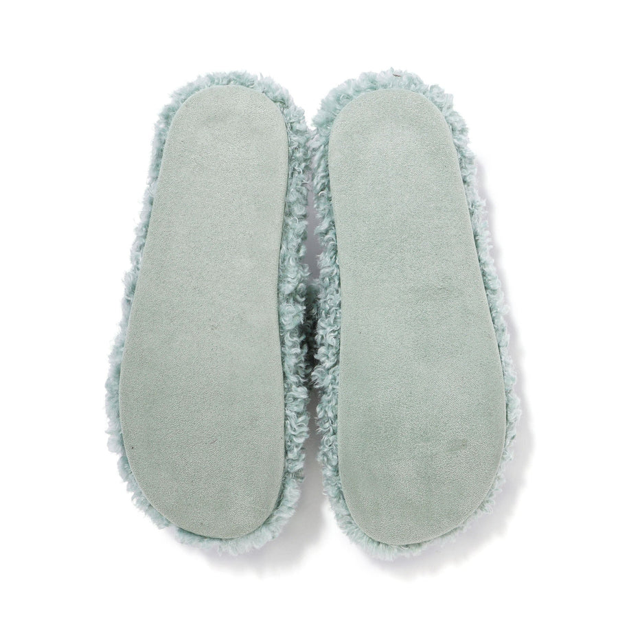 プードルボア ルームシューズ グリーン