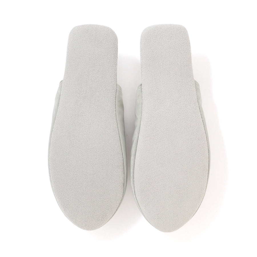 サテンレースアップ ルームシューズ ミント