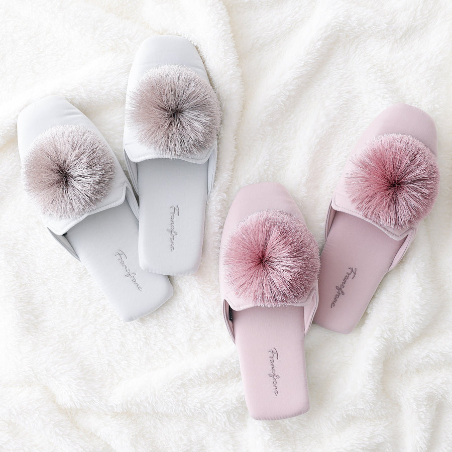ラウンドタッセル ルームシューズ ピンク