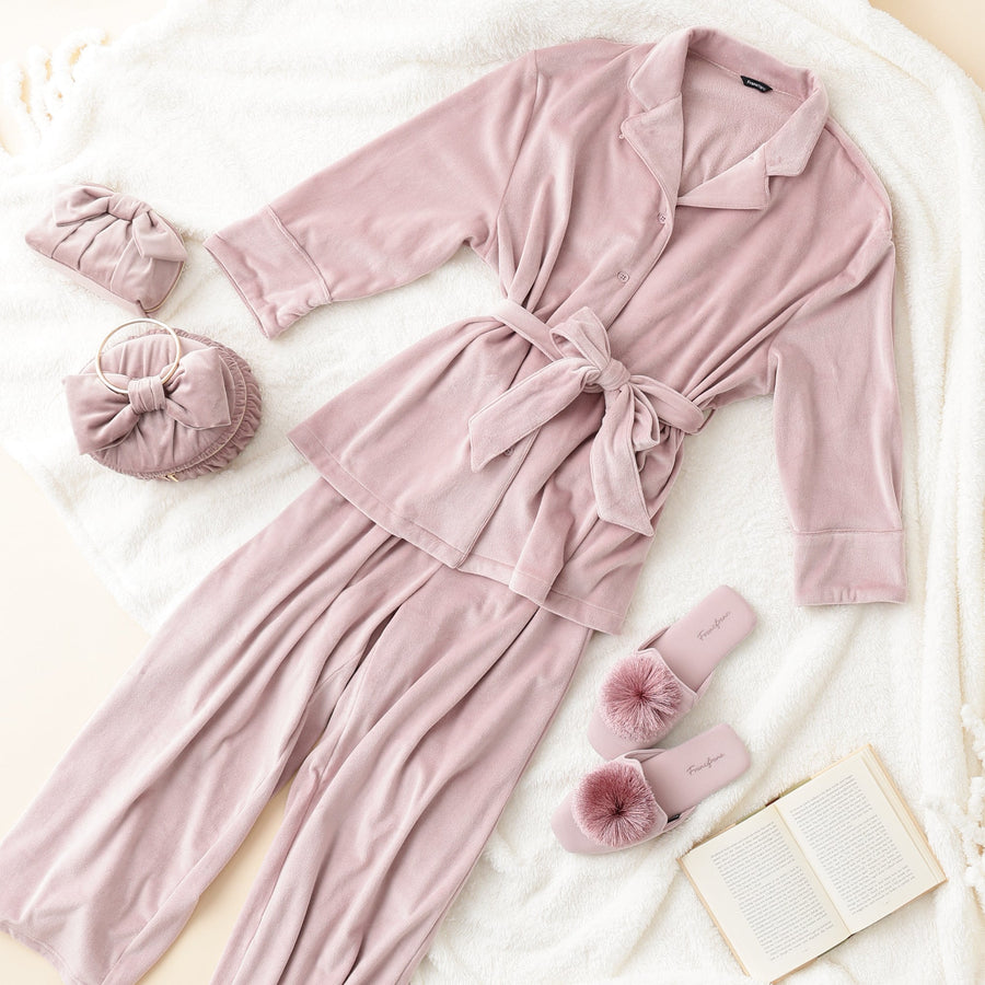 ラウンドタッセル ルームシューズ ピンク