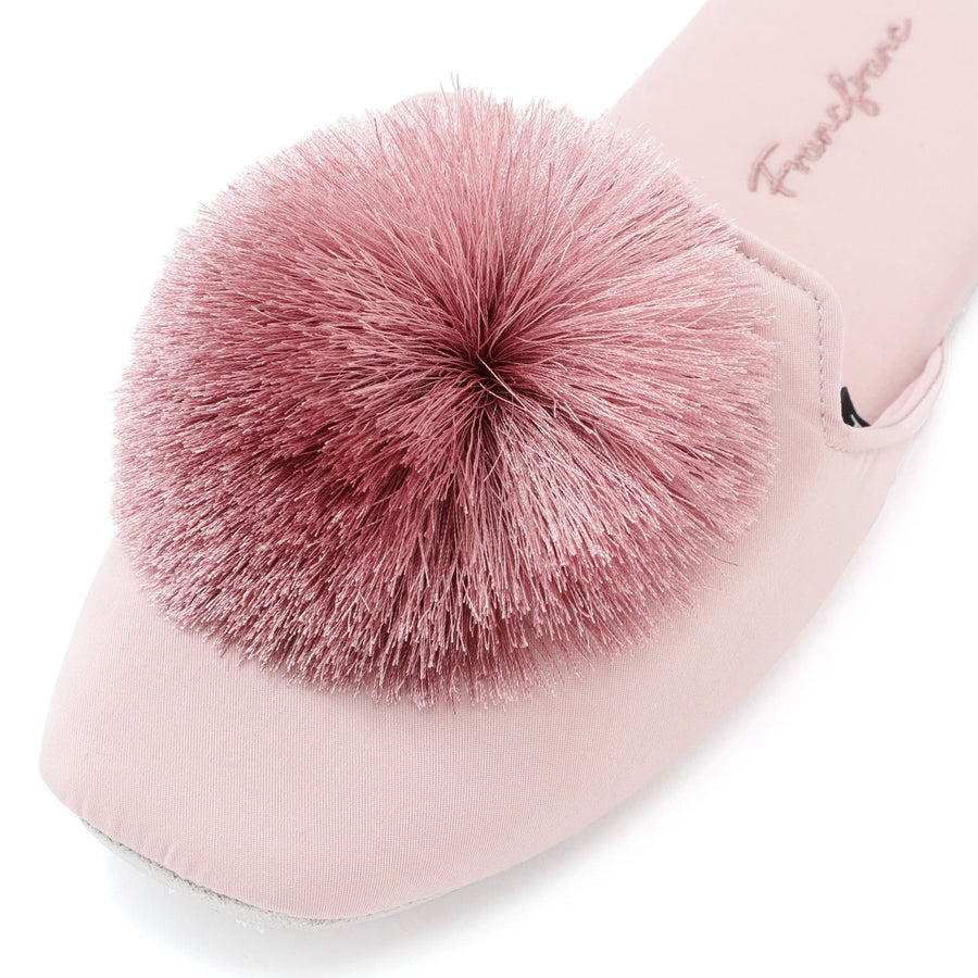ラウンドタッセル ルームシューズ ピンク