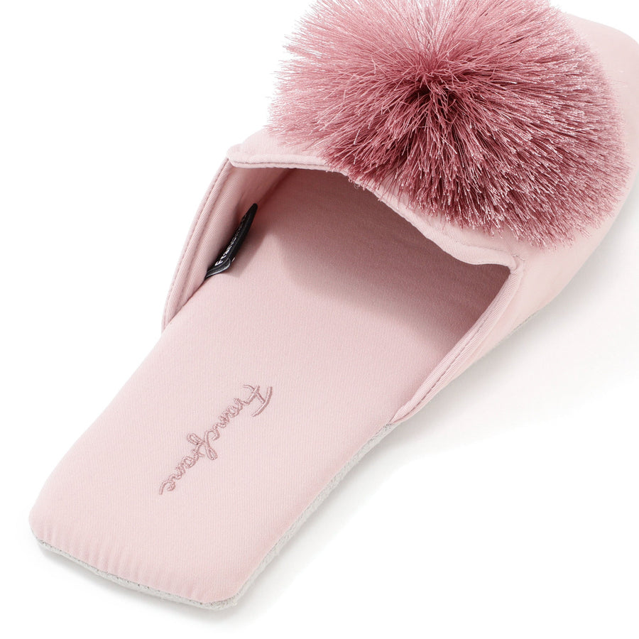 ラウンドタッセル ルームシューズ ピンク