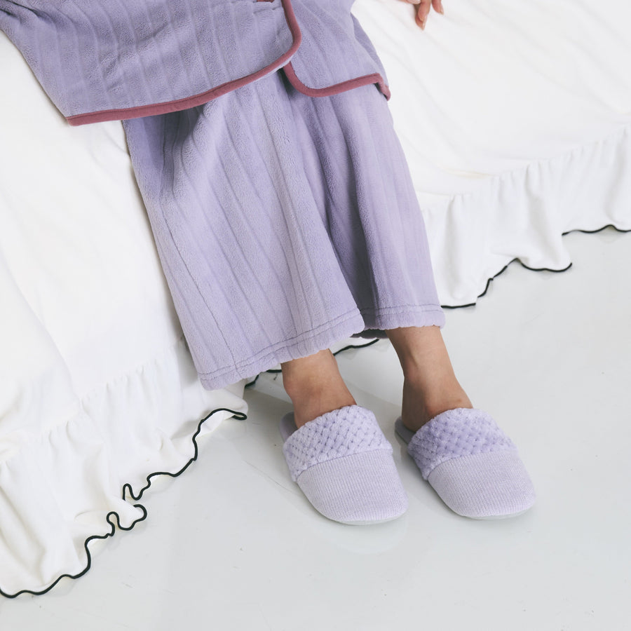 ウォームフリース ルームシューズ ライトパープル