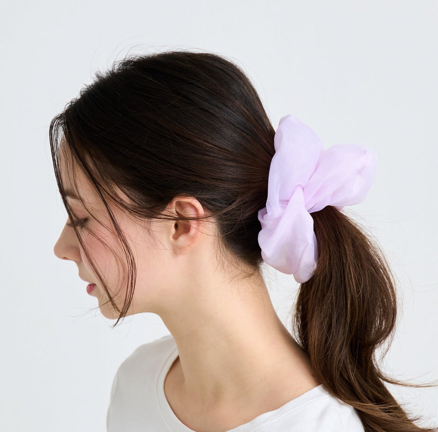 オーガンジー ビッグシュシュ パープル【2025年春夏モデル】