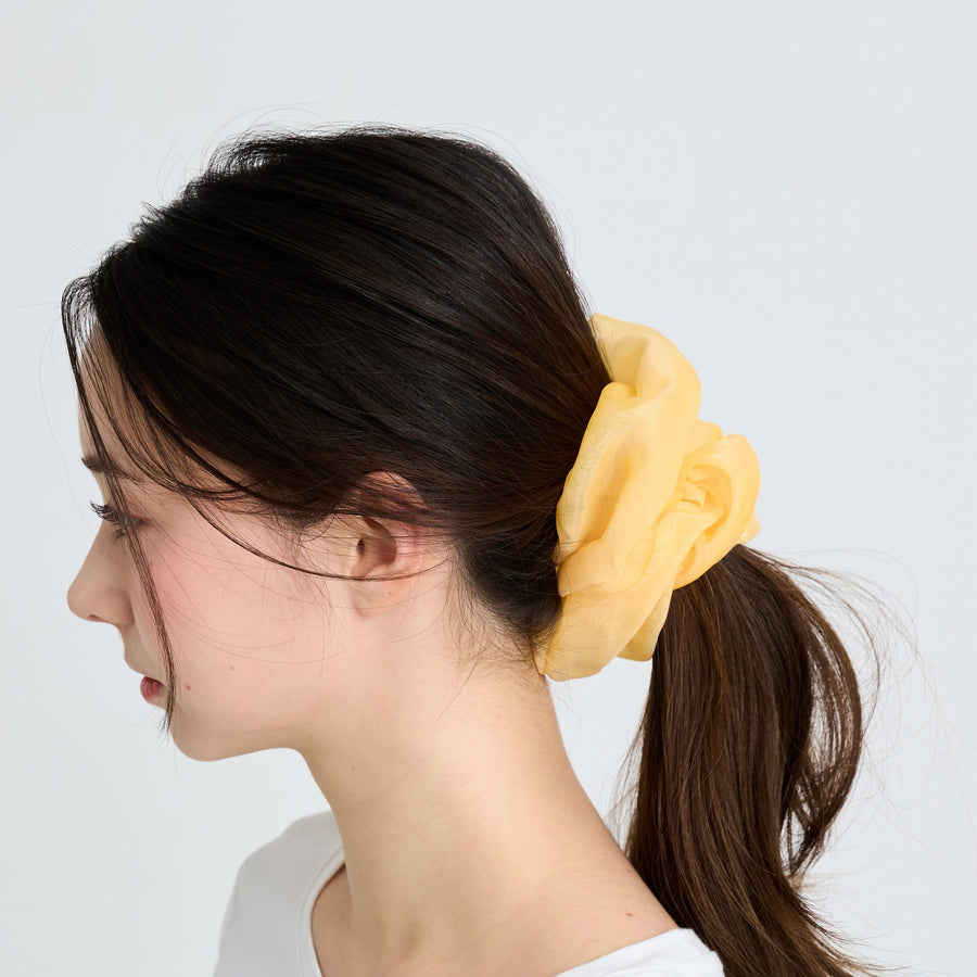 オーガンジー ビッグシュシュ オレンジ【2025年春夏モデル】