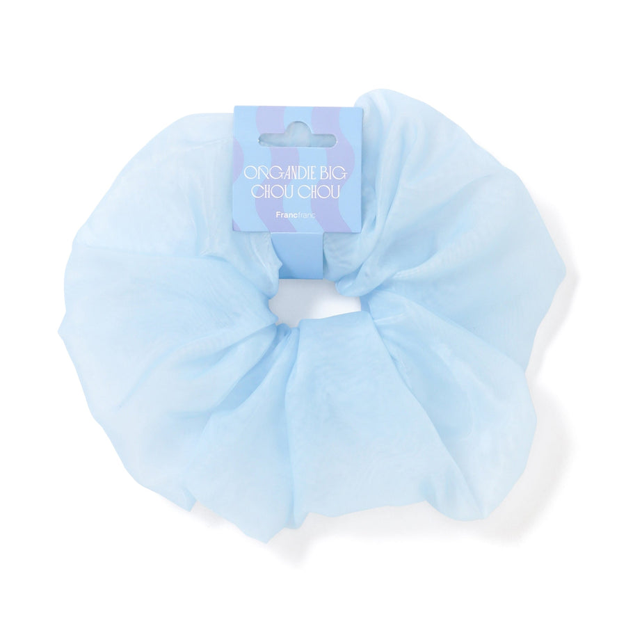 オーガンジー ビッグシュシュ ブルー【2025年春夏モデル】