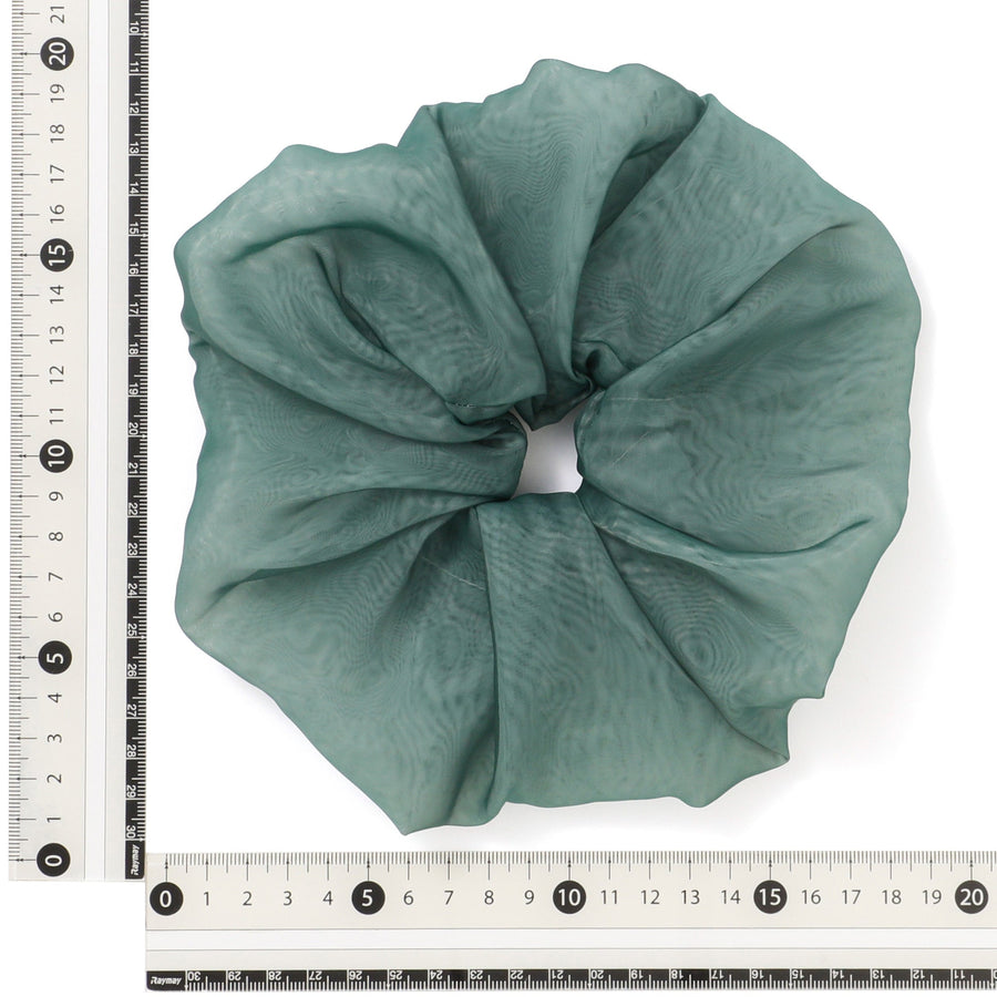 オーガンジー ビッグシュシュ グリーン