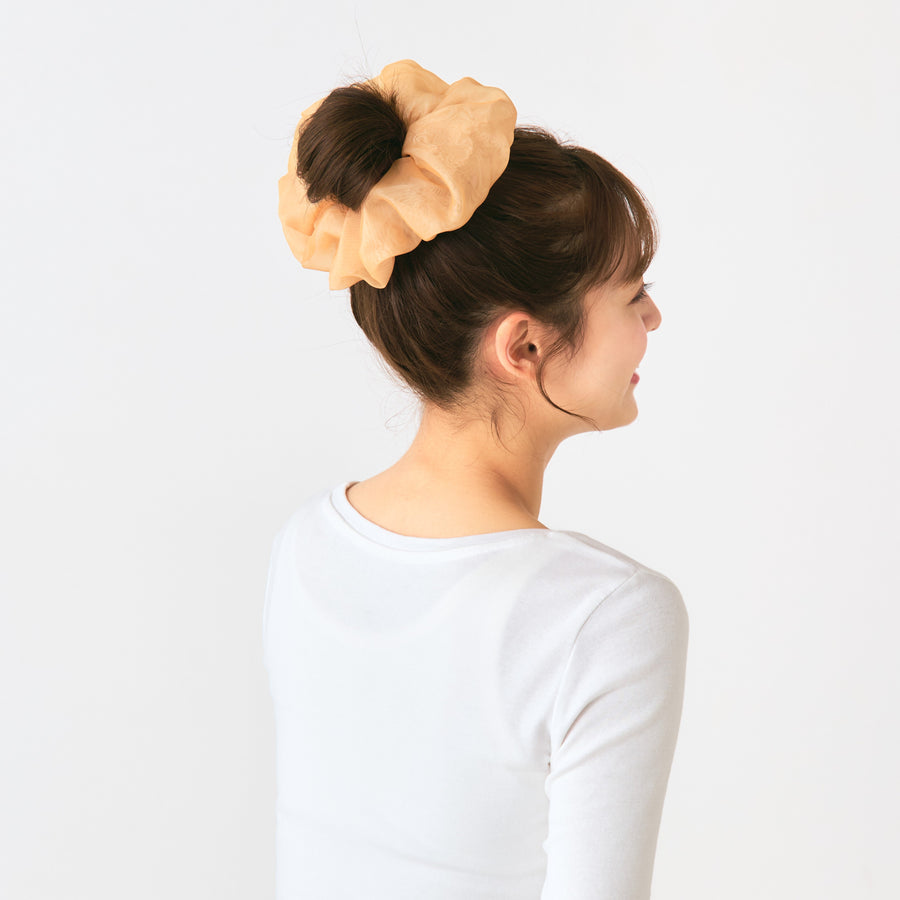 オーガンジー ビッグシュシュ イエロー