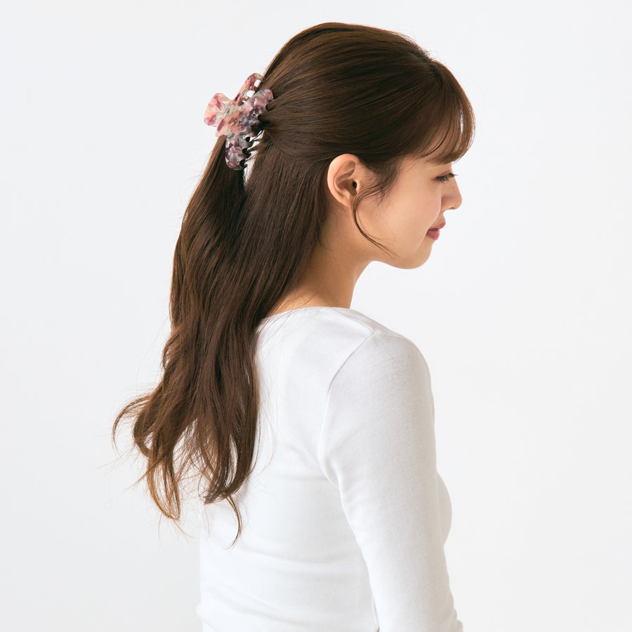 ヘアクリップ パープル