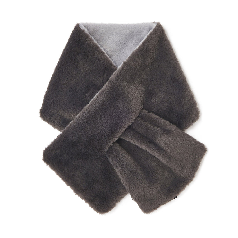 エコファーティペット リバーシブル ダークグレー×グレー