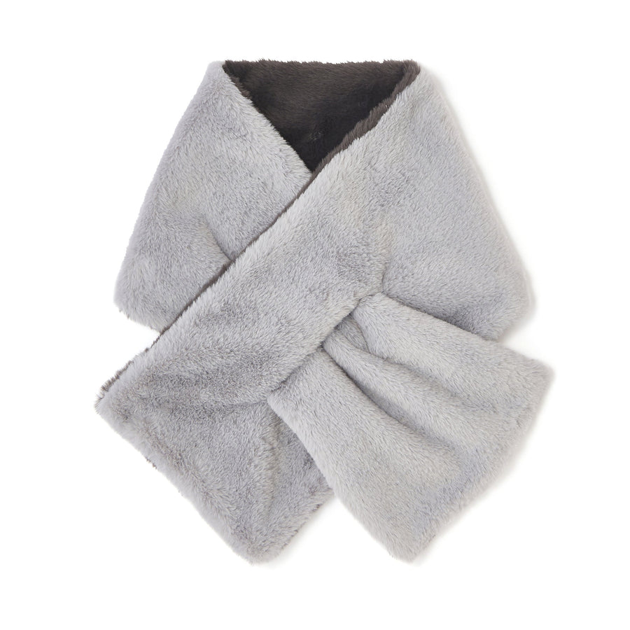 エコファーティペット リバーシブル ダークグレー×グレー