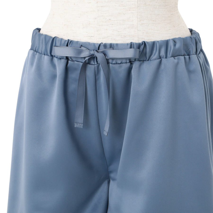 ヒアルロン酸加工ロゴ刺繍 半袖半ズボンパジャマ ブルー