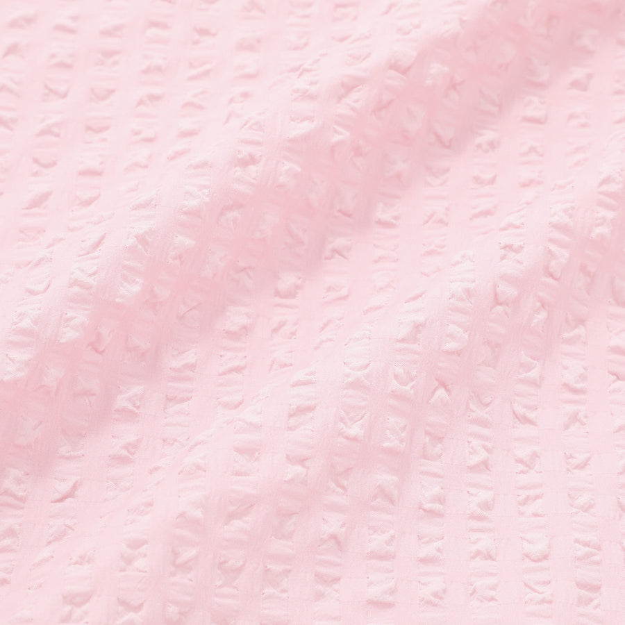 ロゴ刺繍 チェックジャガードパジャマ ピンク