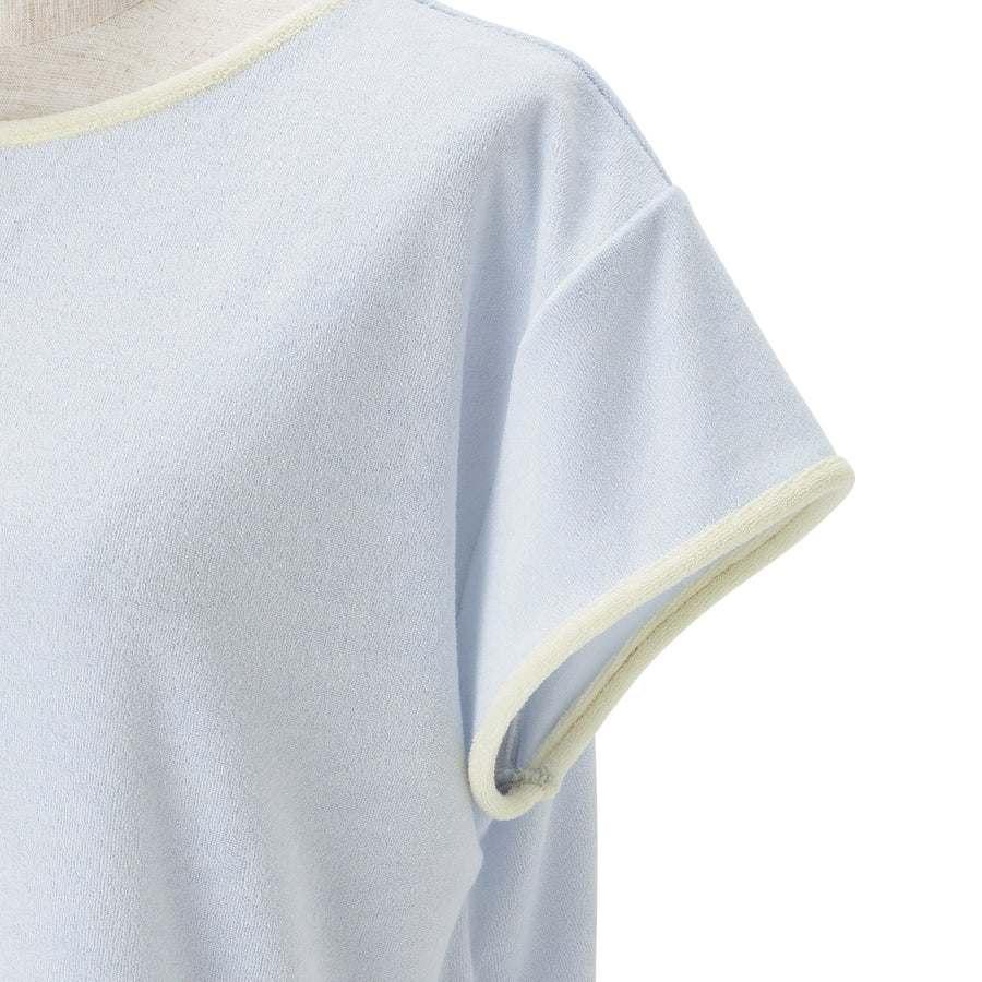 接触冷感 パイルパジャマ ライトブルー