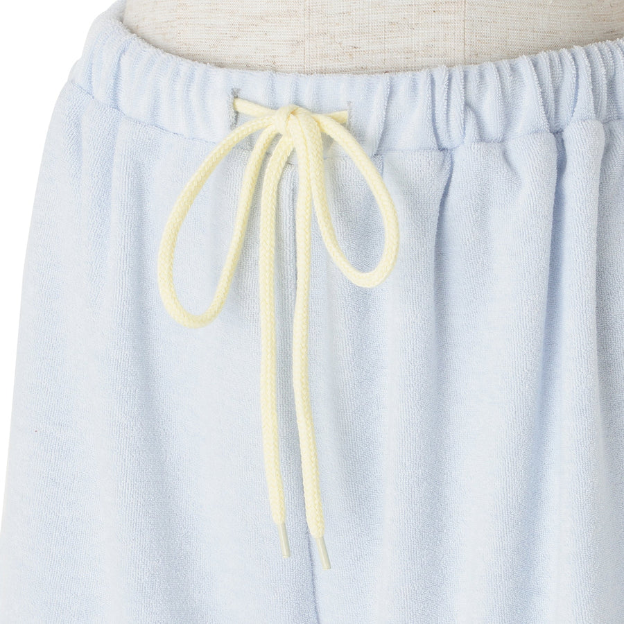 接触冷感 パイルパジャマ ライトブルー