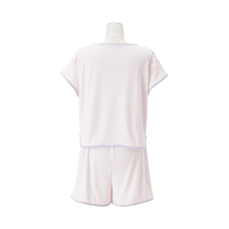 接触冷感 パイルパジャマ ライトピンク