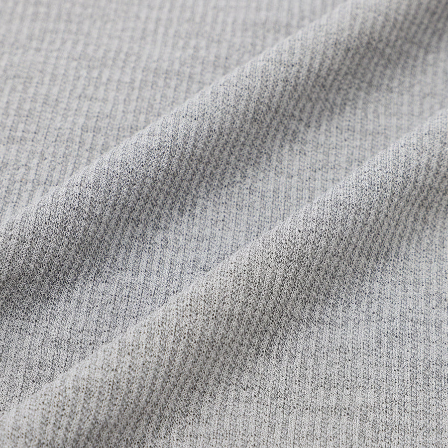 接触冷感 リブワンピース グレー