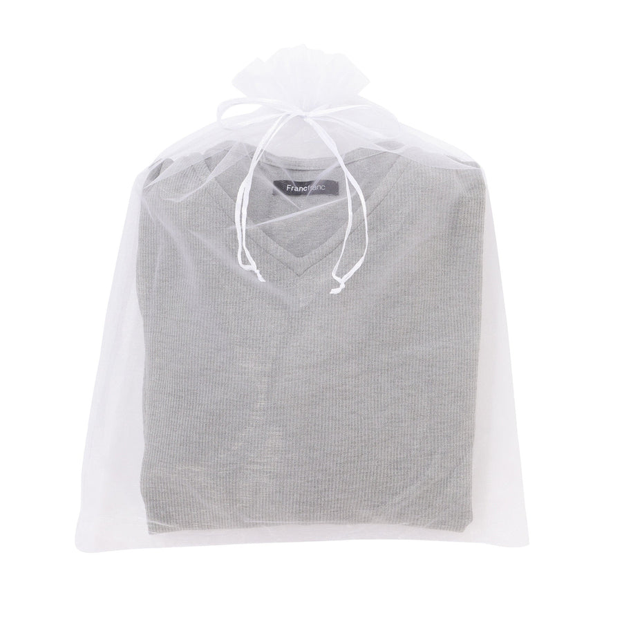 接触冷感 リブワンピース グレー