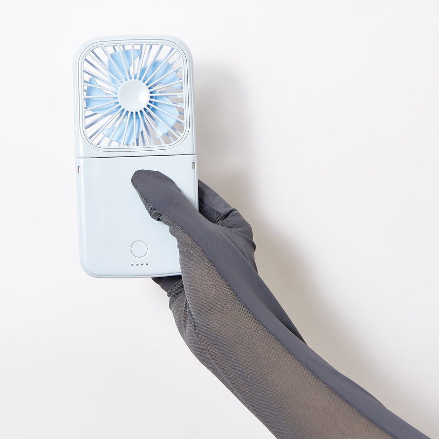 UV クール メッシュ指ぬきグローブ グレー