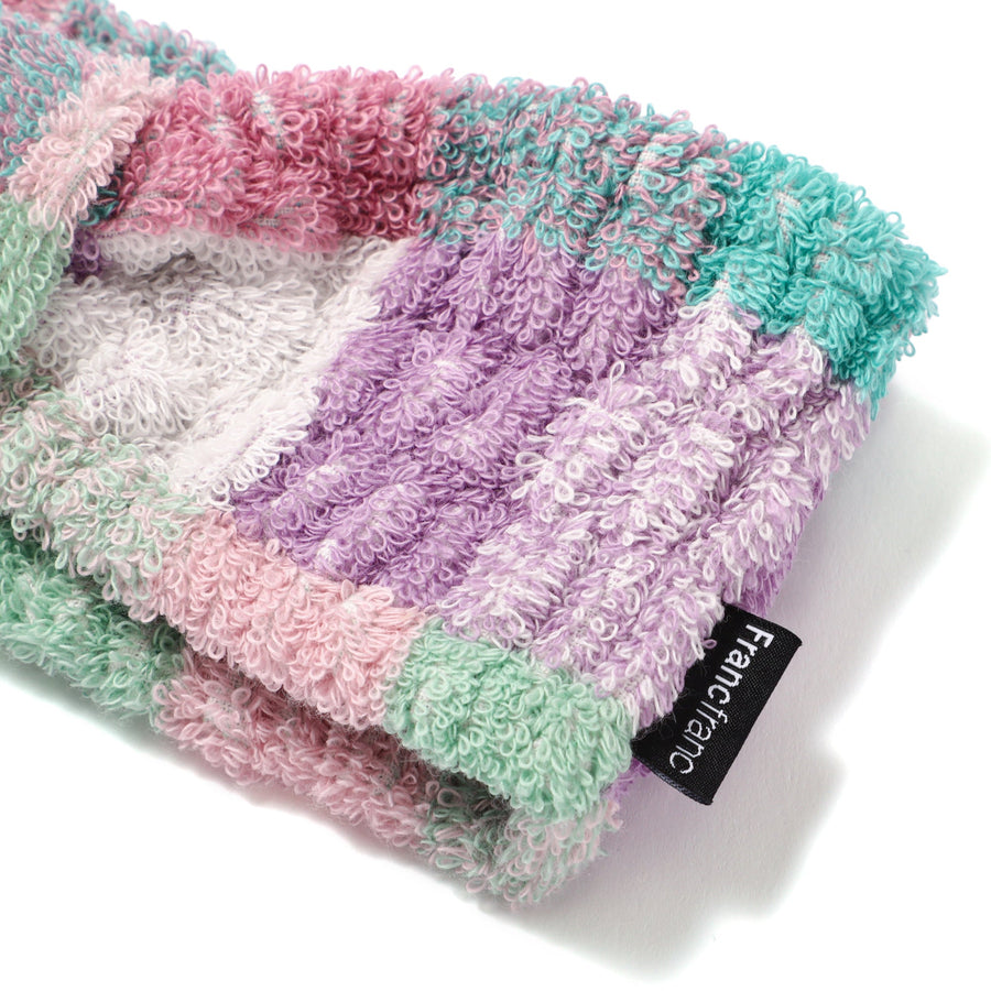 抗菌防臭ミックスチェックヘアバンド グリーン