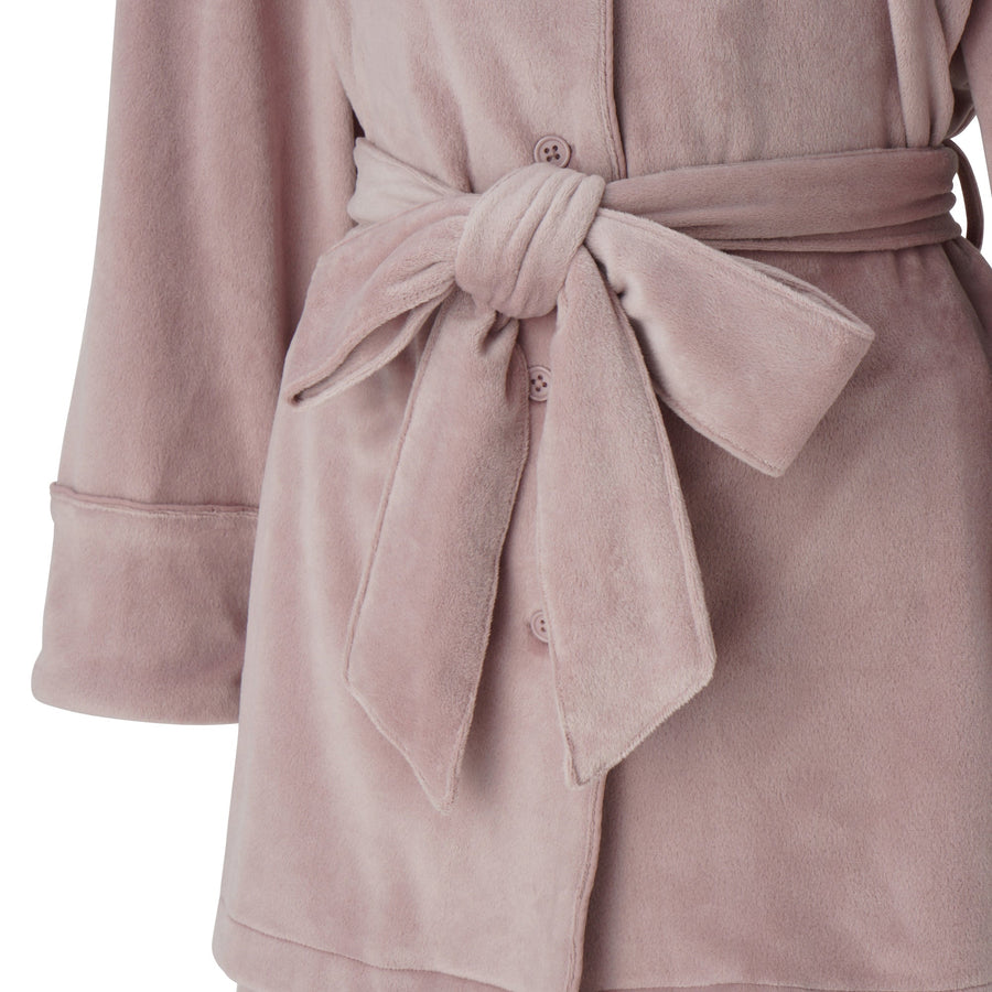 ヒアルロン酸加工 ストレッチベロアパジャマ ピンク