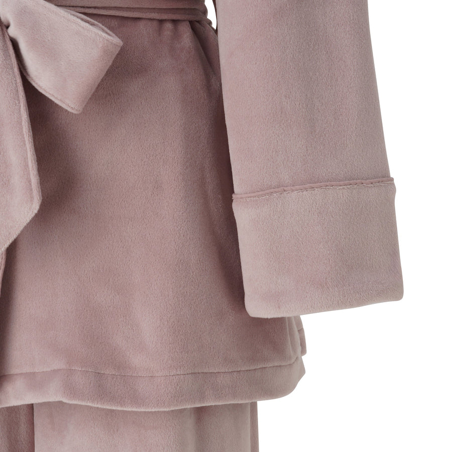 ヒアルロン酸加工 ストレッチベロアパジャマ ピンク