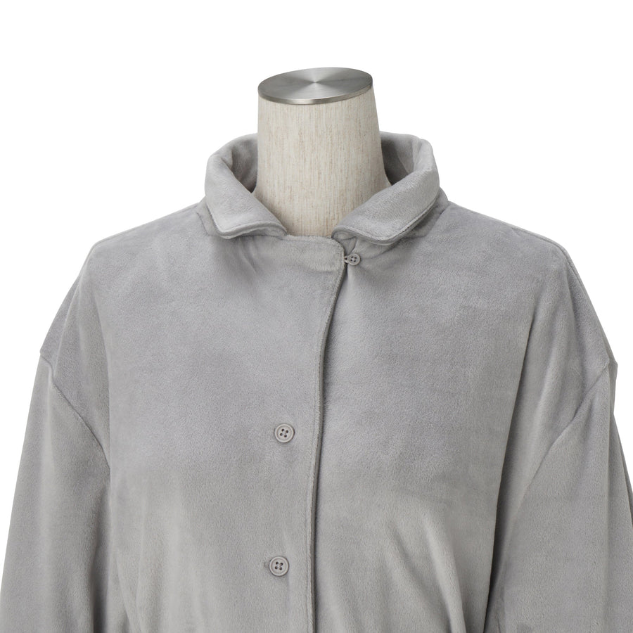 ヒアルロン酸加工 ストレッチベロアパジャマ グレー