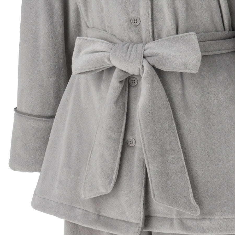 ヒアルロン酸加工 ストレッチベロアパジャマ グレー