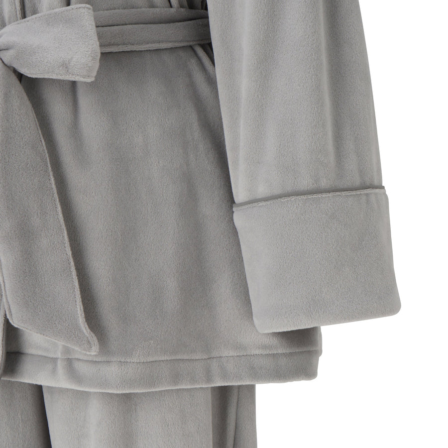 ヒアルロン酸加工 ストレッチベロアパジャマ グレー