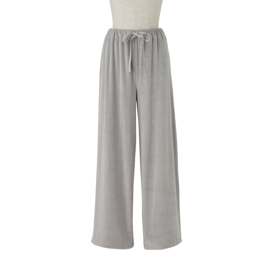 ヒアルロン酸加工 ストレッチベロアパジャマ グレー