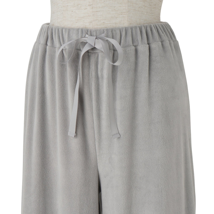 ヒアルロン酸加工 ストレッチベロアパジャマ グレー