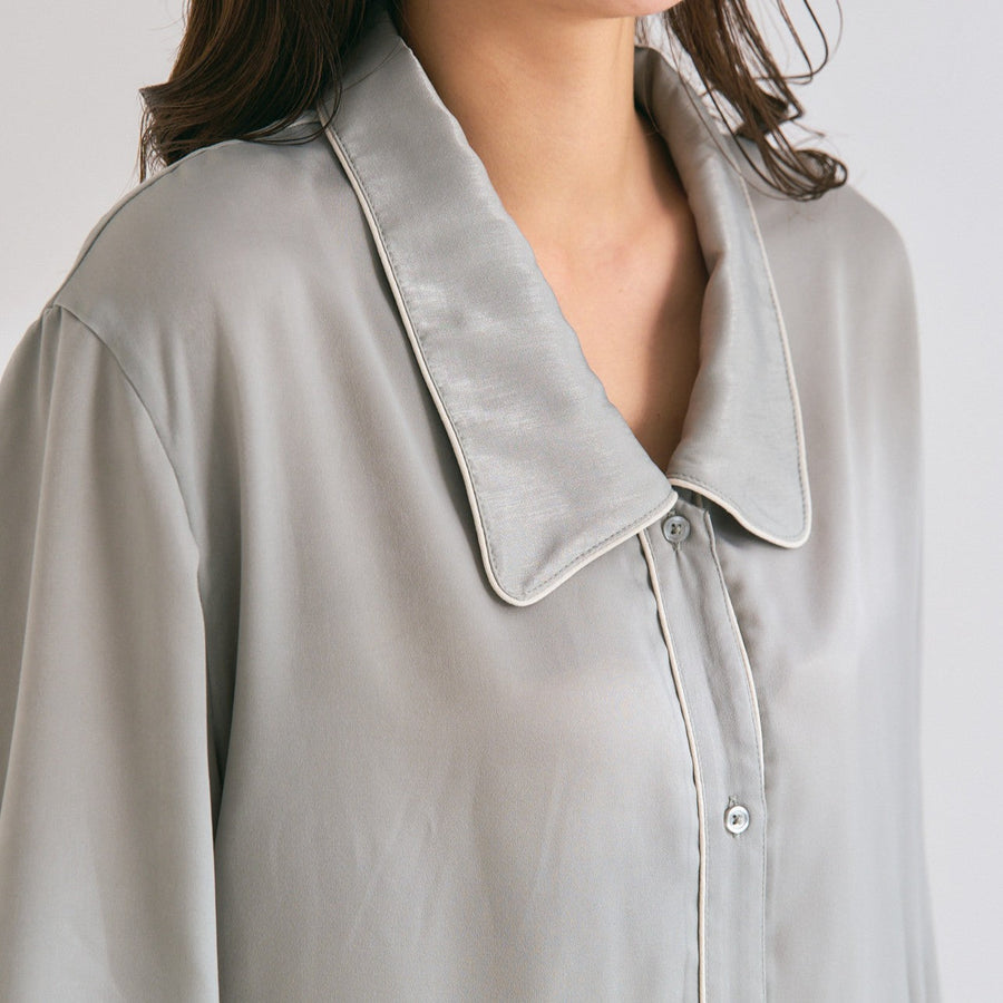 調温加工 サテンパジャマ ミント