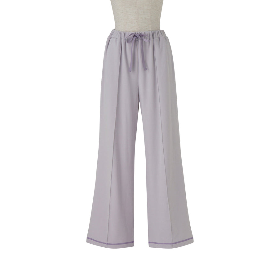 吸放湿加工 ストレッチスウェット ルームウェア ライトパープル