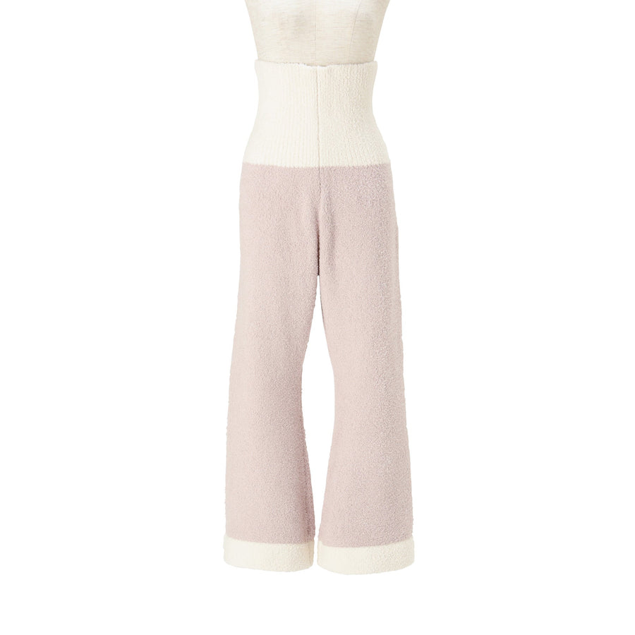 ウエストウォーマー付き もちもちニットパジャマ ライトピンク