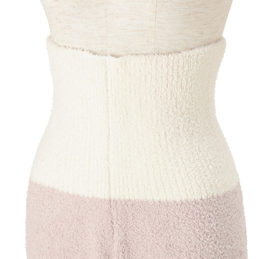 ウエストウォーマー付き もちもちニットパジャマ ライトピンク