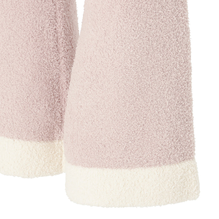 ウエストウォーマー付き もちもちニットパジャマ ライトピンク