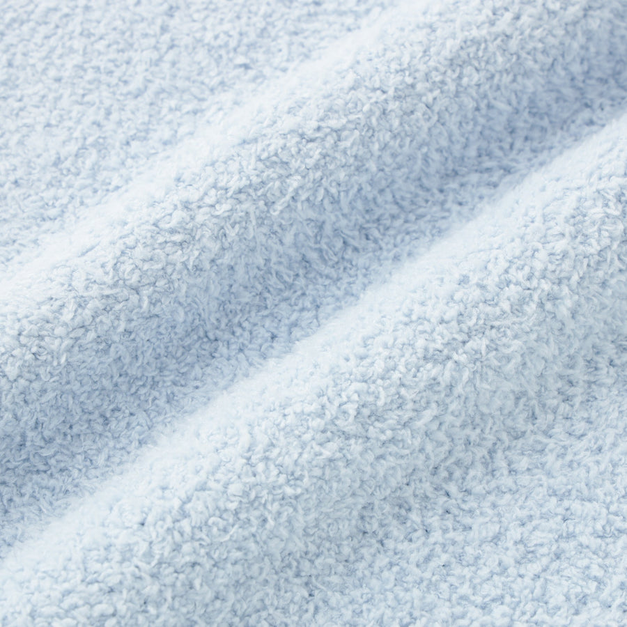 ウエストウォーマー付き もちもちニットパジャマ ライトブルー