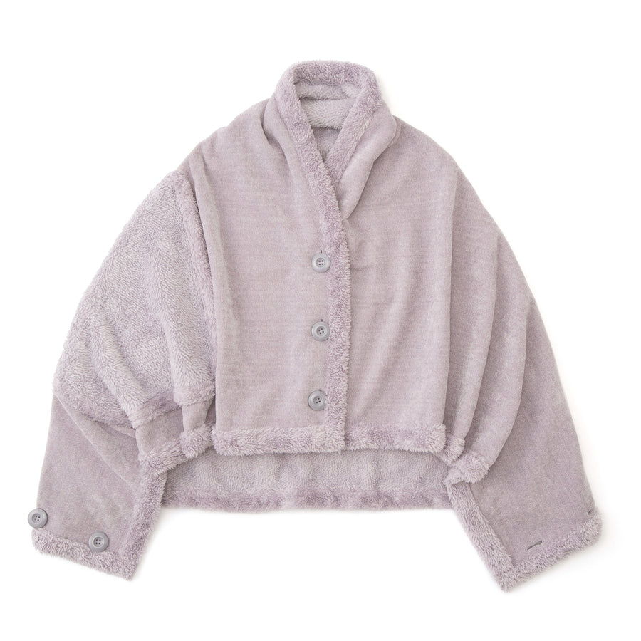 リバーシブルウォームフリース 4WAYポンチョ S グレー