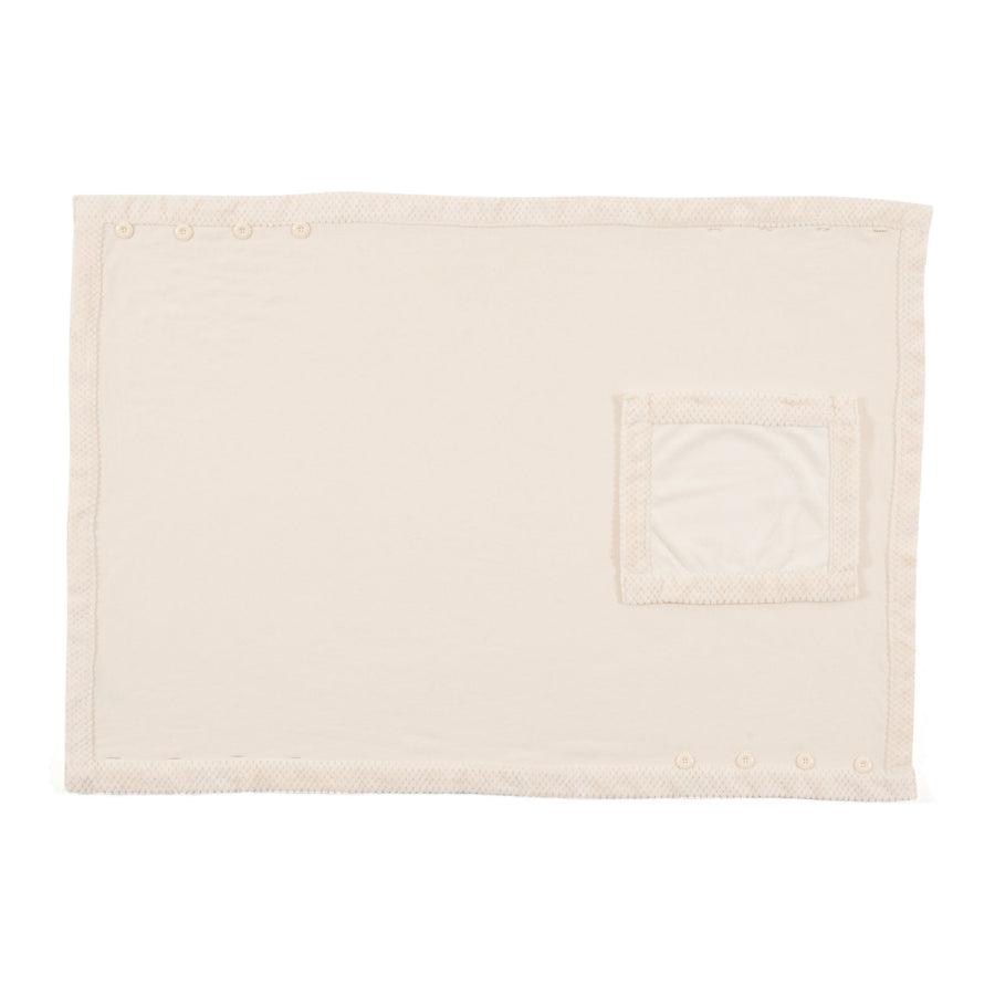 リバーシブルウォームフリース 4WAYポンチョ L アイボリー