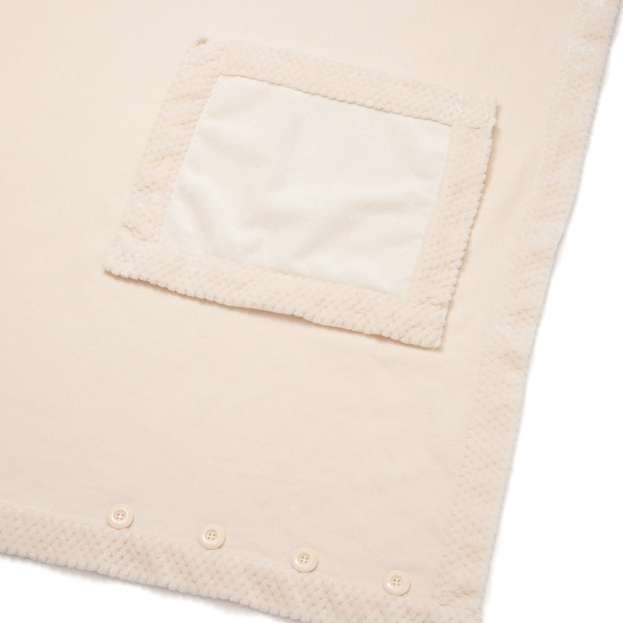 リバーシブルウォームフリース 4WAYポンチョ L アイボリー