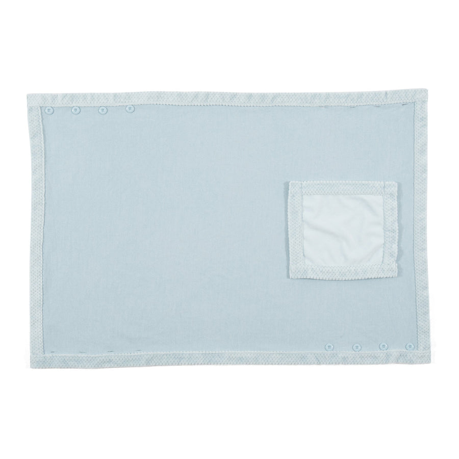 リバーシブルウォームフリース 4WAYポンチョ L ライトブルー