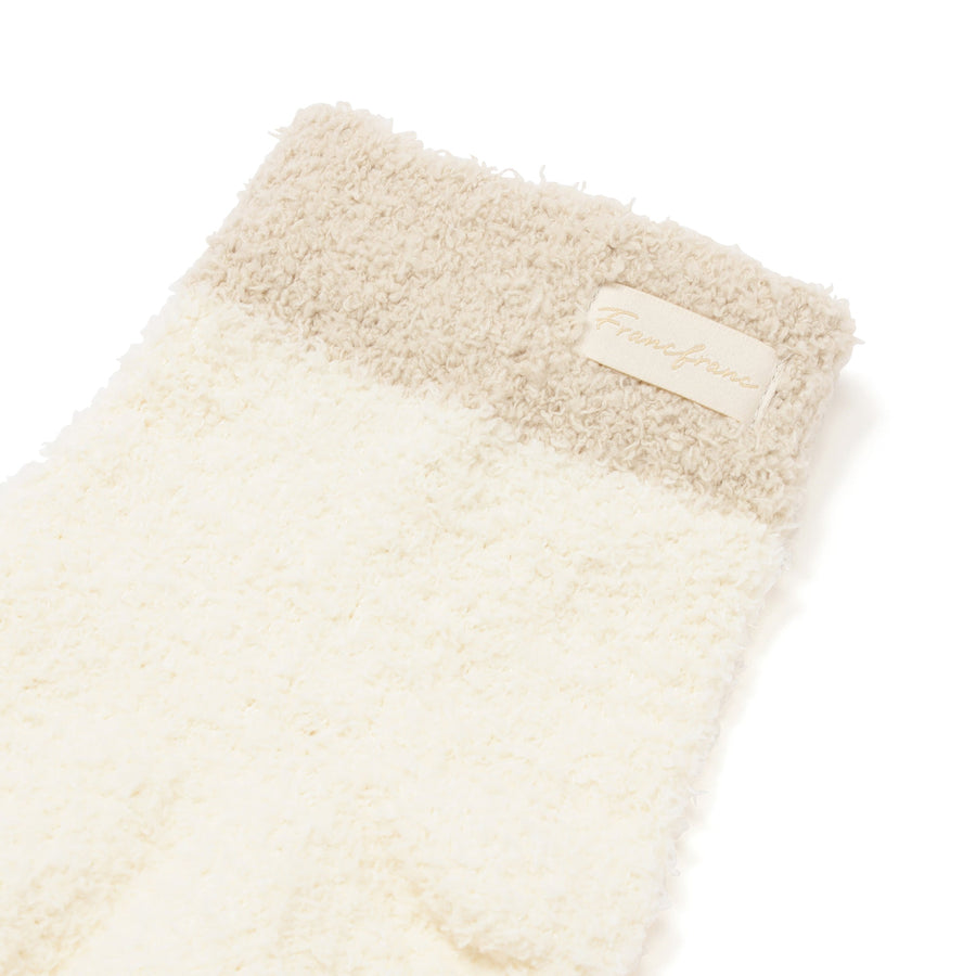 もちもちニット ルームソックス アイボリー