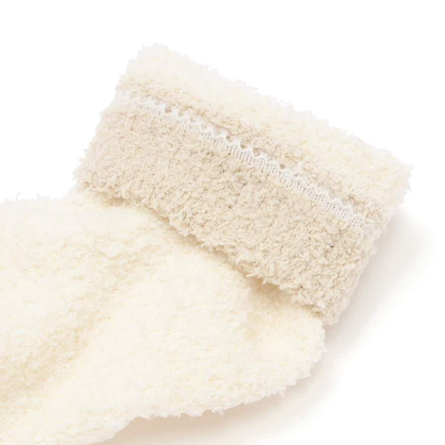 もちもちニット ルームソックス アイボリー