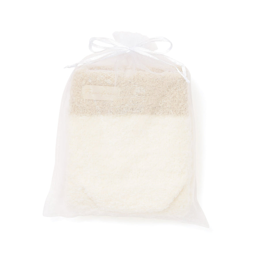 もちもちニット ルームソックス アイボリー