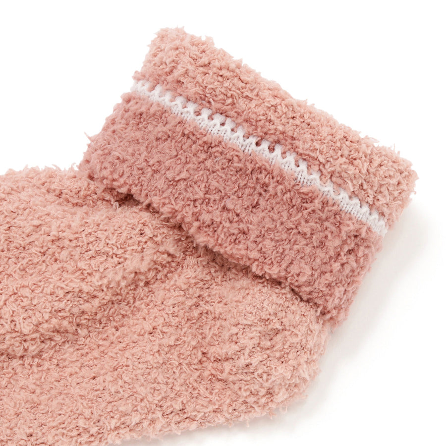 もちもちニット ルームソックス ピンク