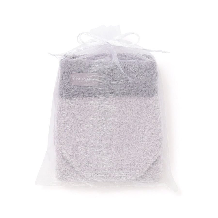 もちもちニット ルームソックス グレー