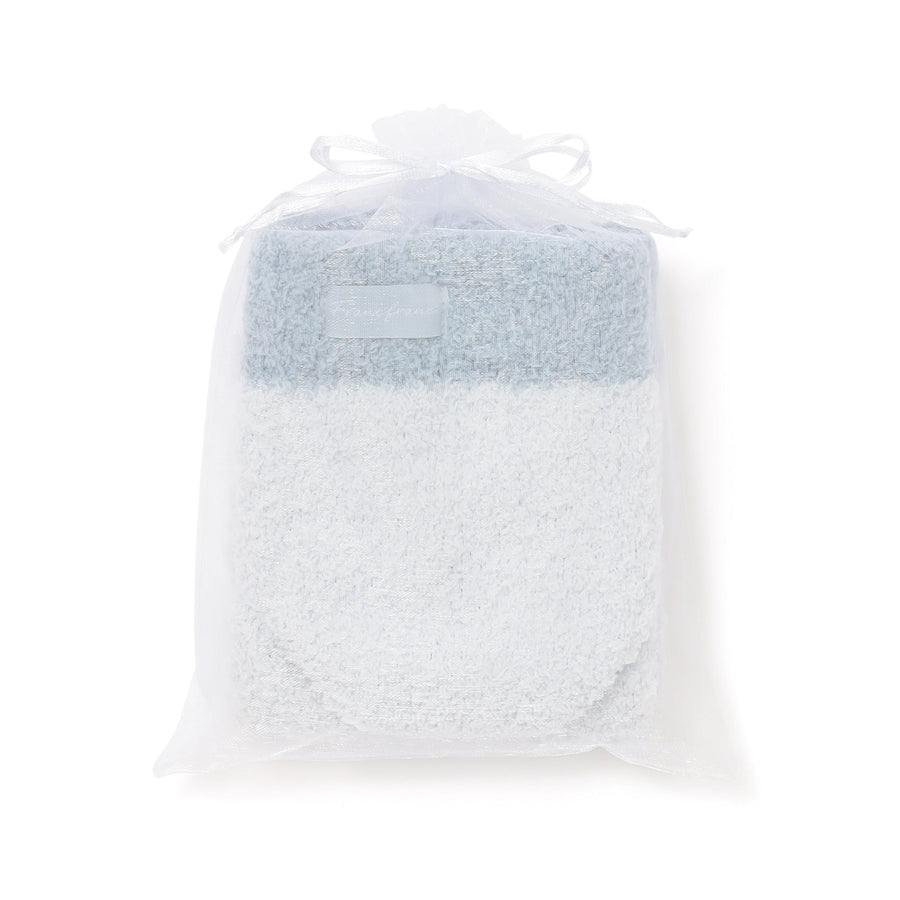 もちもちニット ルームソックス ライトブルー